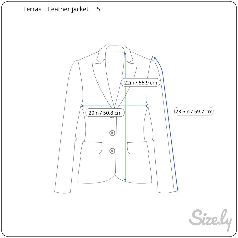 Ferras VTG Leather Blazer Jacket Y2K Tan Size 5 M-L - Picture 3 of 5